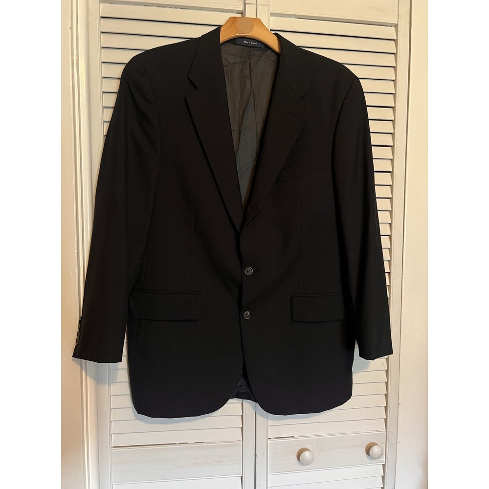 CHAPS RALPH LAUREN Men's 46L 46 Long Blazer Sport Coat Suit Jacket WOOL Blue